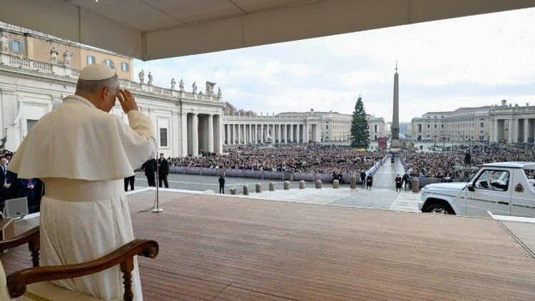 教宗良十世在公开接见活动期间（@梵蒂冈传媒）