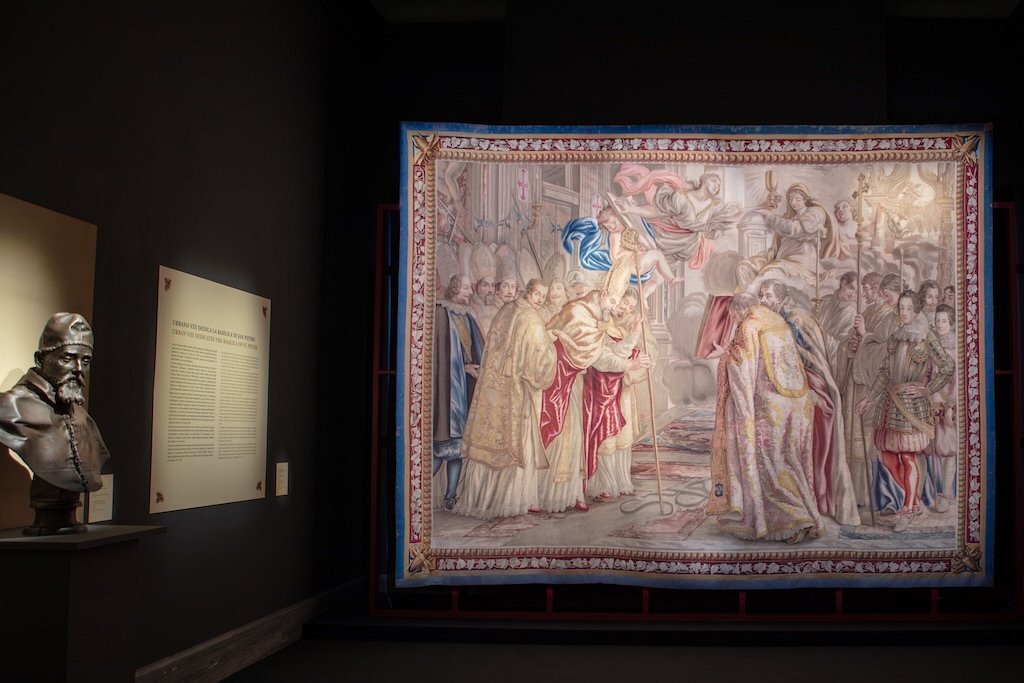 The exhibition “Barberini Carpet Workshop – The Resurrection of Jesus and the Consecration of St. Peter’s Basilica” has opened at the Vatican Museums