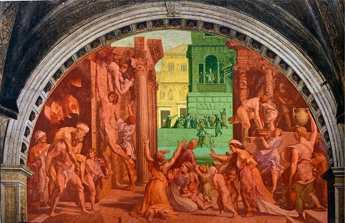 Kebakaran di Borgo - Analisis