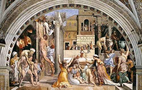 Room of the Fire in the Borgo Vatican - Aeca003837b248cebb121ee51bda94b4