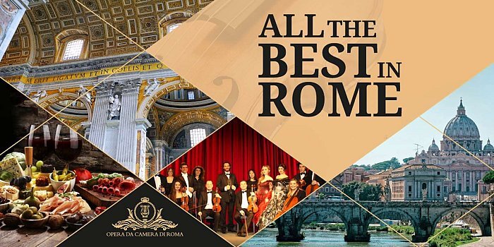 Roma: Museo Vaticano, Capilla Sixtina, cena y concierto de ópera