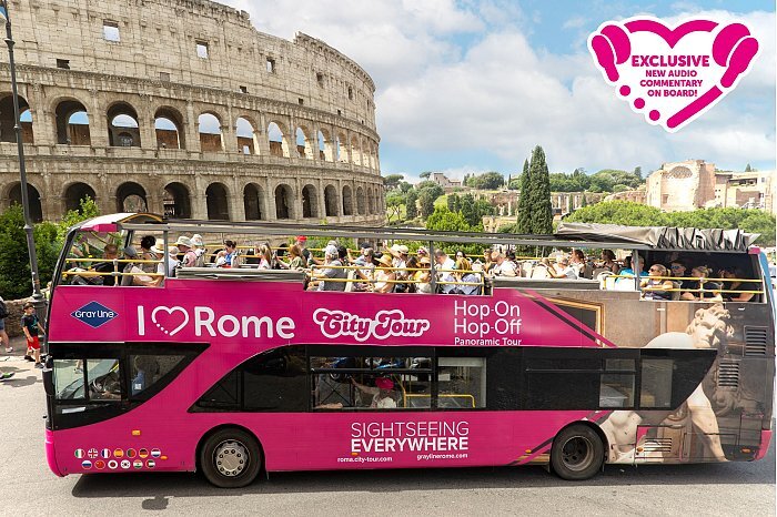 Rome: Hop-on Hop-off Sightseeing Bus Tour with Audioguide