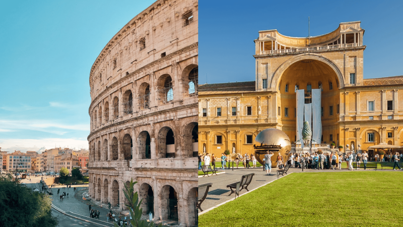 Roma in un giorno: Tour combinato Colosseo e Vaticano