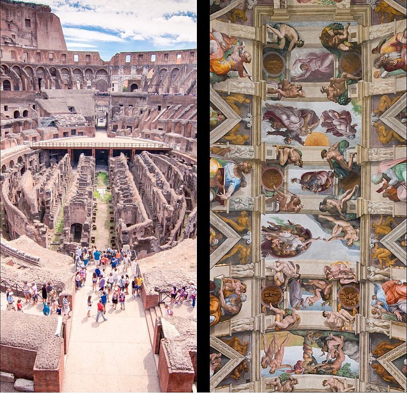 roma di 2 giorni: Tour di metà settimana del Colosseo e del Vaticano
